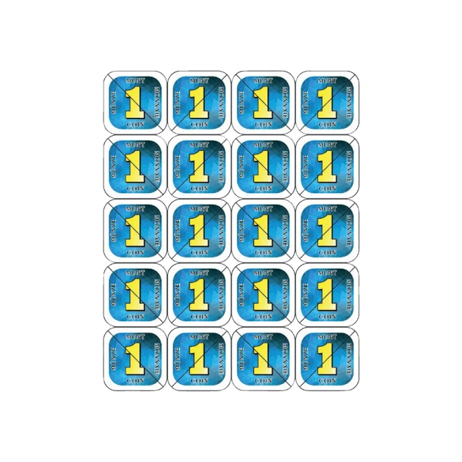 Consumptie breekmunten Combicraft 200 stuks blauw
