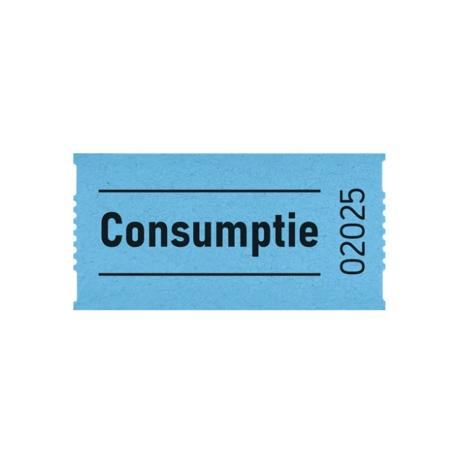 Consumptiebon Combicraft 57x30mm 2-zijdig 2x1000 stuks blauw