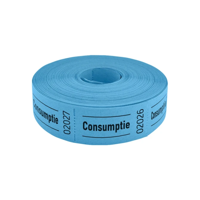 Consumptiebon Combicraft 57x30mm 2-zijdig 2x1000 stuks blauw
