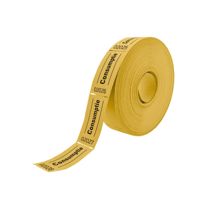 Consumptiebon Combicraft 57x30mm 2-zijdig 2x1000 stuks geel