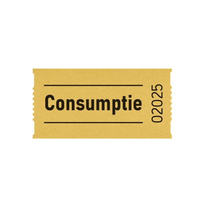 Consumptiebon Combicraft 57x30mm 2-zijdig 2x1000 stuks geel
