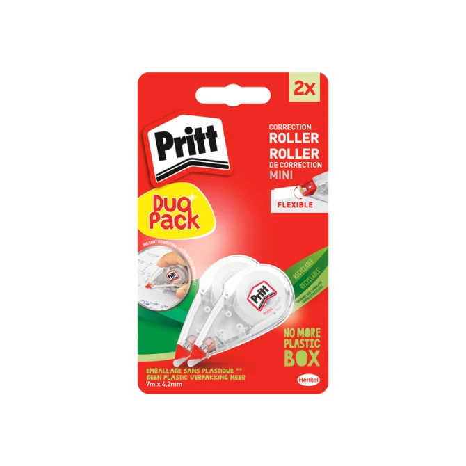Correctietape Pritt Mini Flex 4.2mmx7m blister à 2 stuks