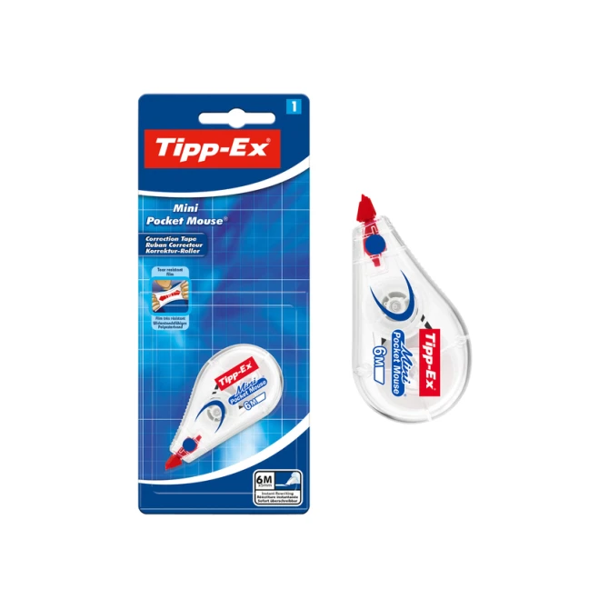 Correctietape Tipp-Ex mini pocket mouse 5mmx6m blister à 1 stuk