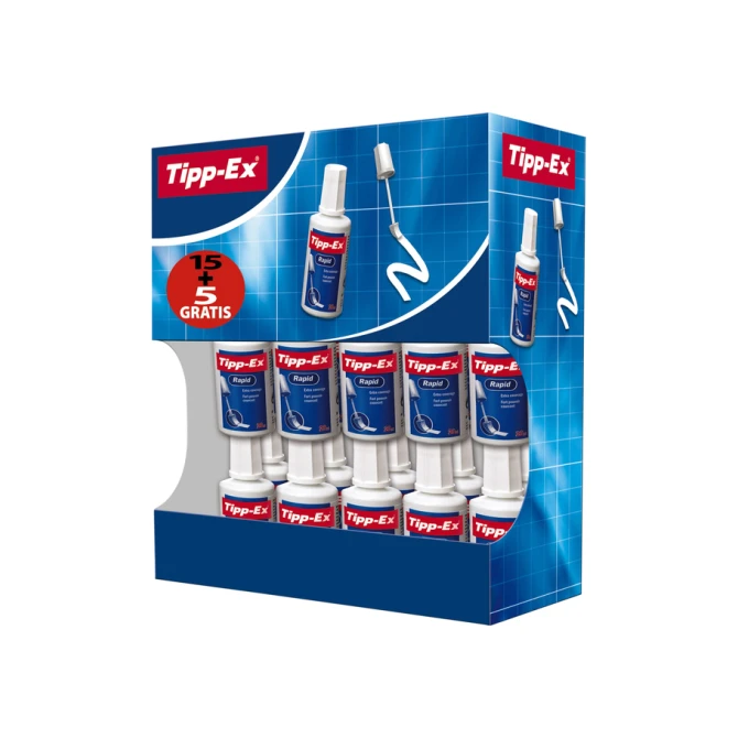 Correctievloeistof Tipp-ex Rapid foam 20ml valuepack à 15+5 gratis