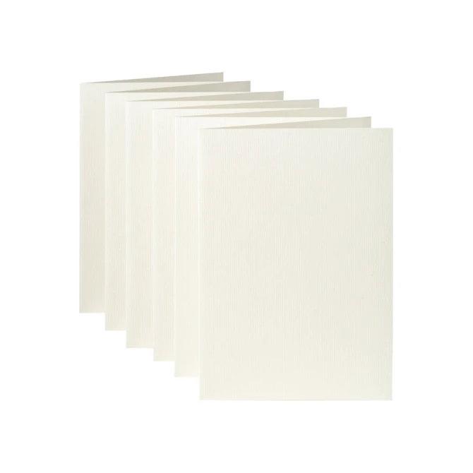 Correspondentiekaart Papicolor dubbel 105x148mm anjerwit pak à 6 stuks