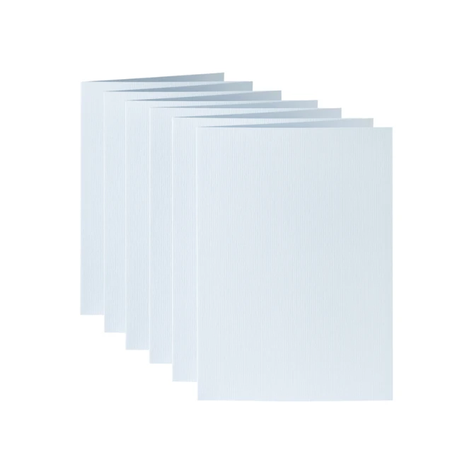 Correspondentiekaart Papicolor dubbel 105x148mm babyblauw pak à 6 stuks