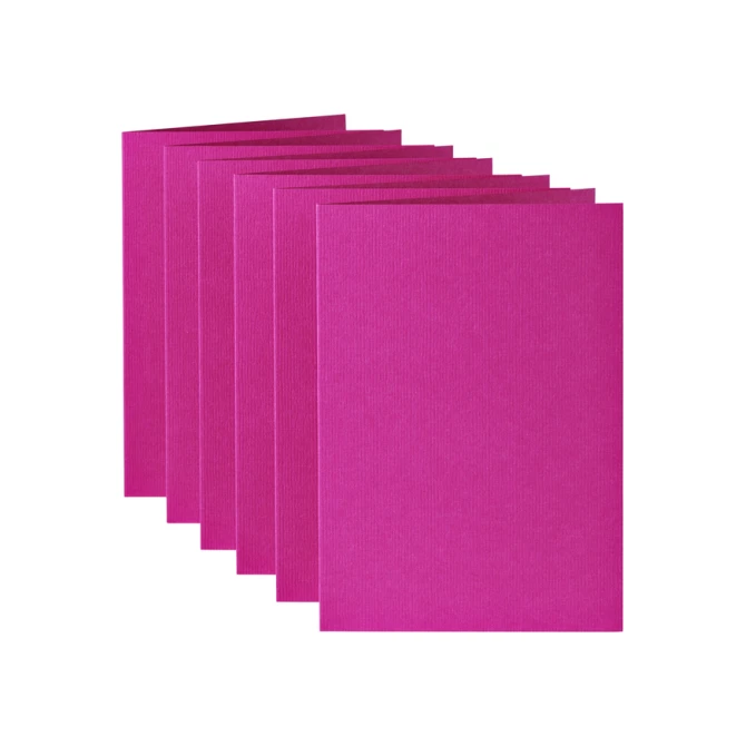 Correspondentiekaart Papicolor dubbel 105x148mm felroze pak à 6 stuks