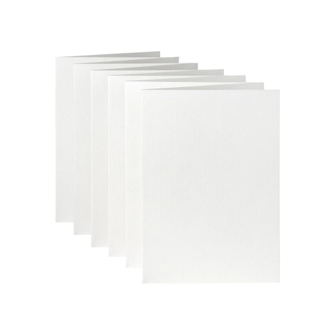 Correspondentiekaart Papicolor dubbel 105x148mm hagelwit pak à 6 stuks