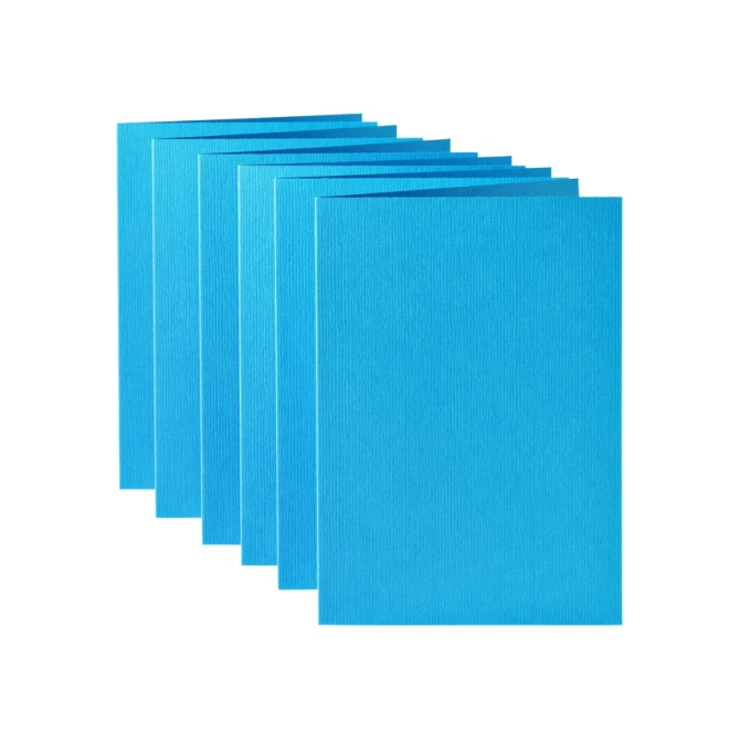 Correspondentiekaart Papicolor dubbel 105x148mm hemelsblauw pak à 6 stuks