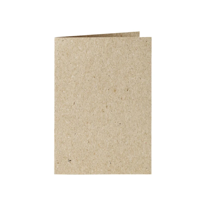 Correspondentiekaart Papicolor dubbel 105x148mm kraft grijs pak à 6 stuks