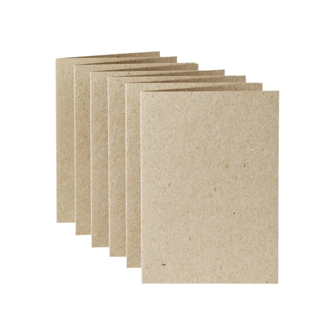Correspondentiekaart Papicolor dubbel 105x148mm kraft grijs pak à 6 stuks