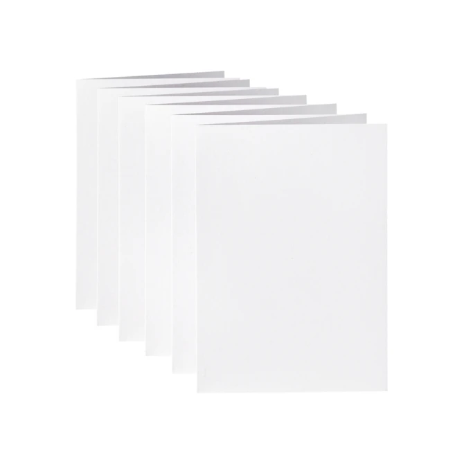 Correspondentiekaart Papicolor dubbel 105x148mm kraft wit pak à 6 stuks