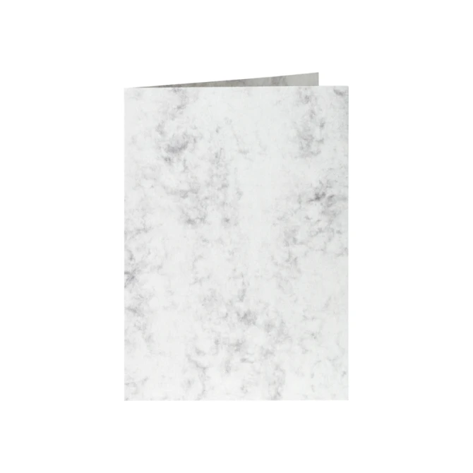 Correspondentiekaart Papicolor dubbel 105x148mm marmer grijs pak à 6 stuks