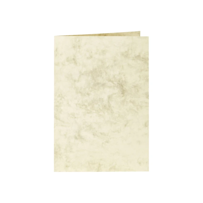 Correspondentiekaart Papicolor dubbel 105x148mm marmer ivoor pak à 6 stuks