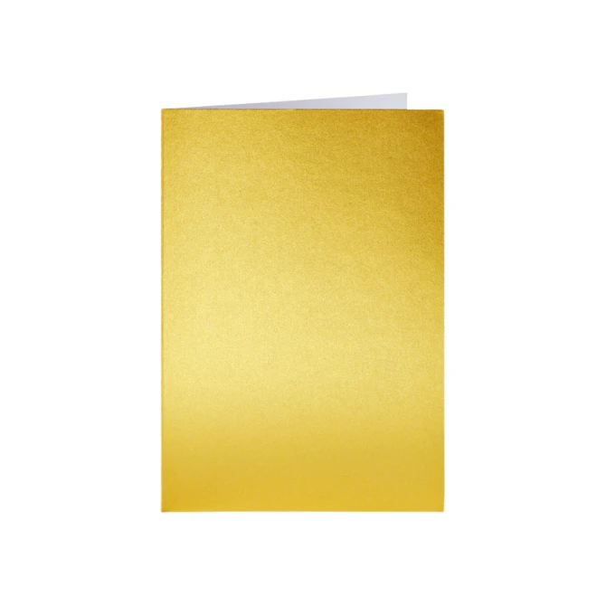 Correspondentiekaart Papicolor dubbel 105x148mm metallic goud pak à 6 stuks