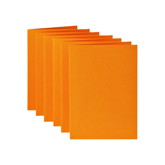 Correspondentiekaart Papicolor dubbel 105x148mm oranje pak à 6 stuks