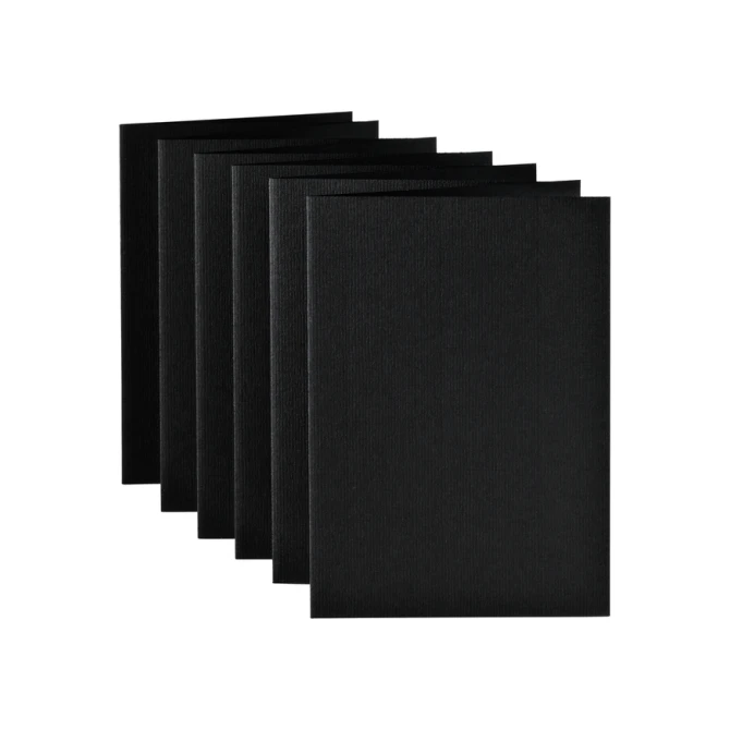 Correspondentiekaart Papicolor dubbel 105x148mm ravenzwart pak à 6 stuks