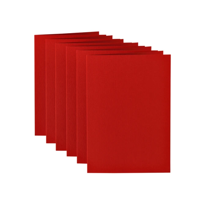 Correspondentiekaart Papicolor dubbel 105x148mm rood pak à 6 stuks