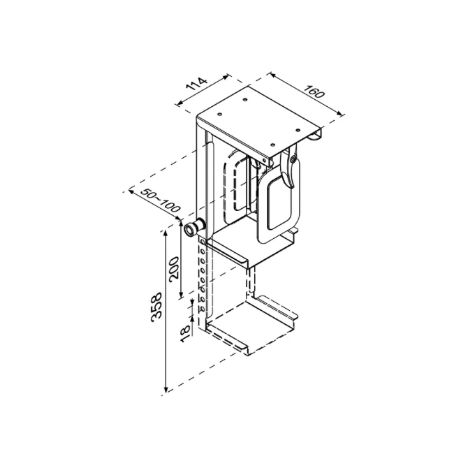 CPU houder Neomounts D075 10kg zwart