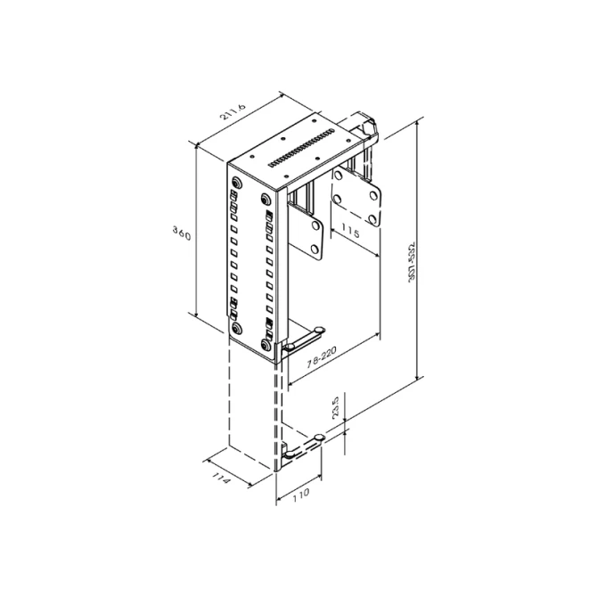 CPU houder Neomounts D100 30kg zwart