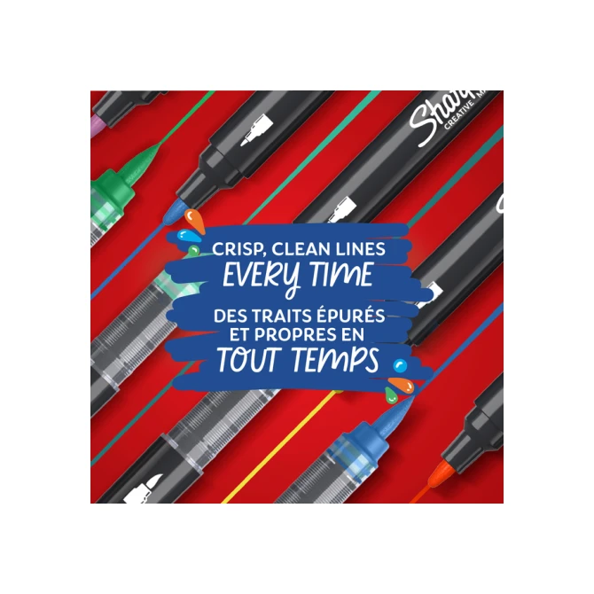 Creatieve marker Sharpie brushpunt assorti blister à 5 stuks