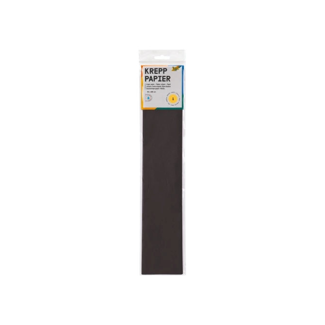 Crêpepapier Folia 50x250cm 10vel 199 zwart