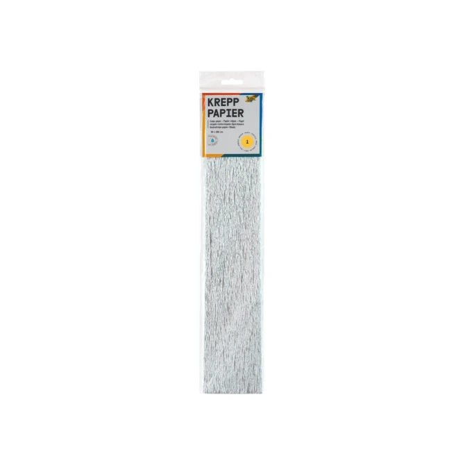 Crêpepapier Folia 50x250cm 10vel 9126 zilver