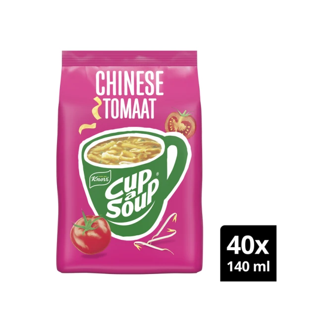 Cup-a-Soup Knorr machinezak Chinese tomaat 140ml