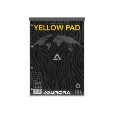 Cursusblok Aurora A4 lijn 4-gaats 160 pagina's 80gr geel Cursusblok Aurora A4 lijn 4-gaats 160 pagina's 80gr geel