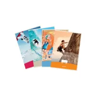 Cursusblok Aurora A4 ruit 10x10mm 2-gaats 200 pagina's 70gr