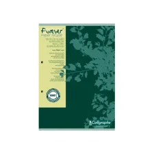 Cursusblok Clairefontaine Forever Calligraphe A4 lijn 2-gaats 200 pagina's 70gr groen