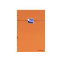 Cursusblok Oxford Orange Notepad A4+ lijn 4-gaats 160 pagina's 80gr oranje