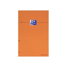 Cursusblok Oxford Orange Notepad A4+ lijn 4-gaats 160 pagina's 80gr oranje