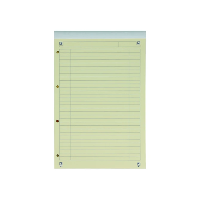 Cursusblok Oxford Orange Notepad A4+ lijn 4-gaats 160 pagina's 80gr oranje