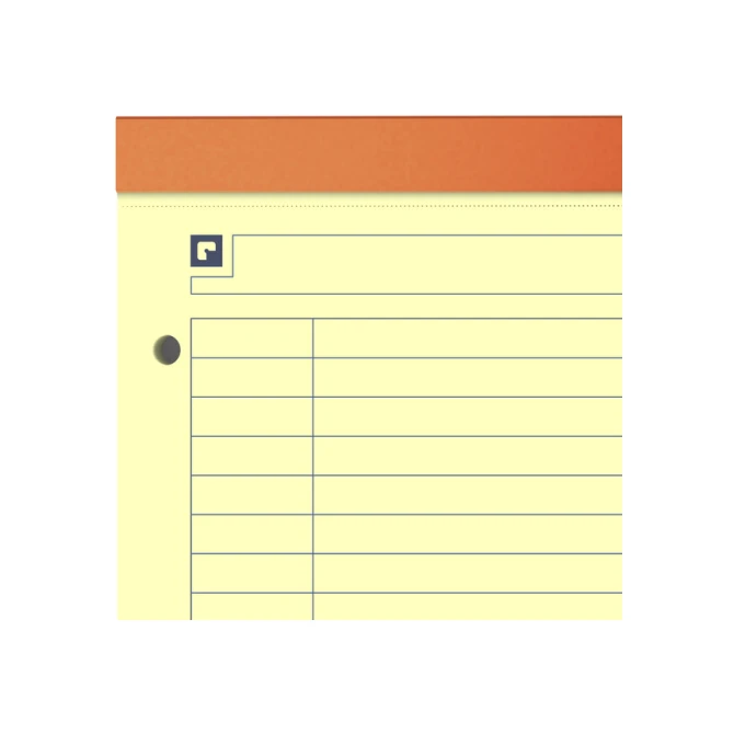 Cursusblok Oxford Orange Notepad A4+ lijn 4-gaats 160 pagina's 80gr oranje