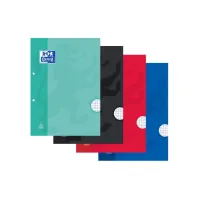 Cursusblok Oxford School A4 lijn 2-gaats 200 pagina's 80gr assorti