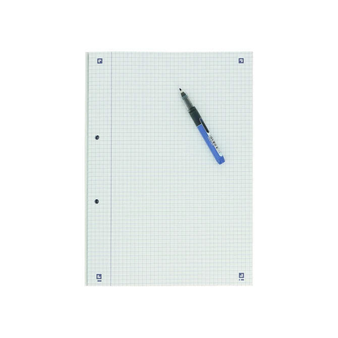 Cursusblok Oxford School A4 ruit 5x5mm 2-gaats 200 pagina's 80gr assorti