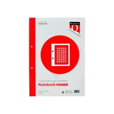 Cursusblok Quantore A4 ruit 5mm 100vel 80gram met kantlijn+