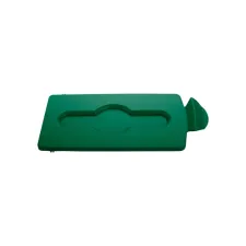 Deksel Rubbermaid Slim Jim Recyclestation gesloten groen