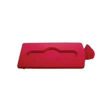 Deksel Rubbermaid Slim Jim Recyclestation gesloten rood