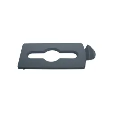 Deksel Rubbermaid Slim Jim Recyclestation inwerpopening voor gemengde recycling grijs