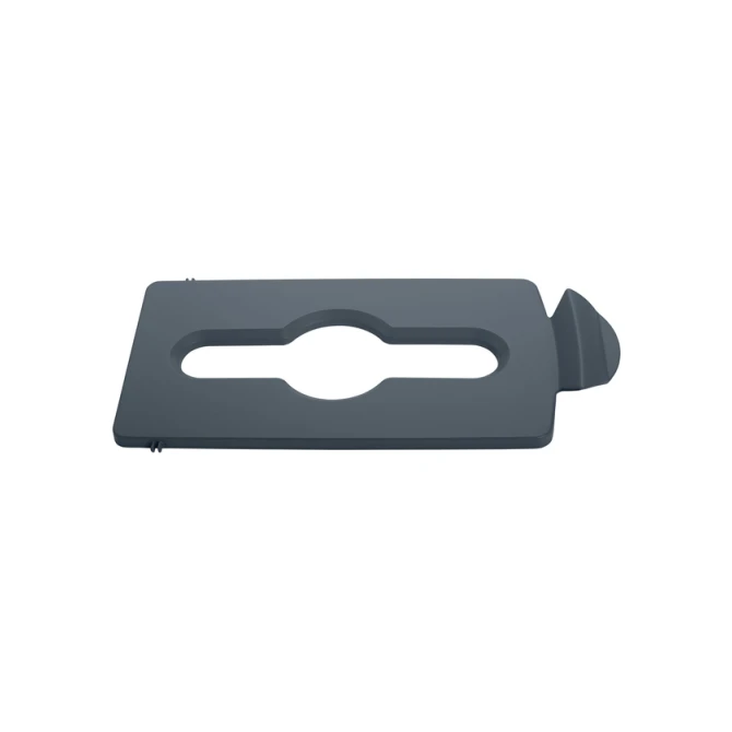 Deksel Rubbermaid Slim Jim Recyclestation inwerpopening voor gemengde recycling grijs