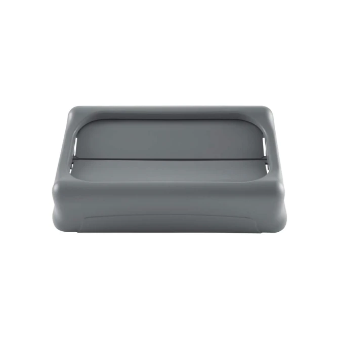 Deksel Rubbermaid Slim Jim Vented gesloten met swingsysteem grijs