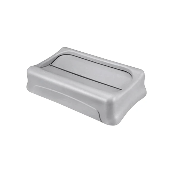 Deksel Rubbermaid Slim Jim Vented gesloten met swingsysteem grijs