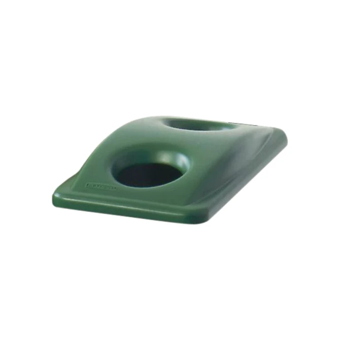 Deksel Rubbermaid Slim Jim Vented inwerpopening voor flesjes en blikjes groen