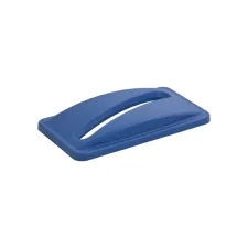 Deksel Rubbermaid Slim Jim Vented inwerpopening voor papier blauw
