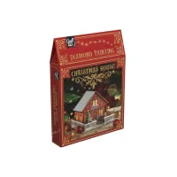 Diamondpaintingkaarten Craft ID Kersthuis 20x20x14cm