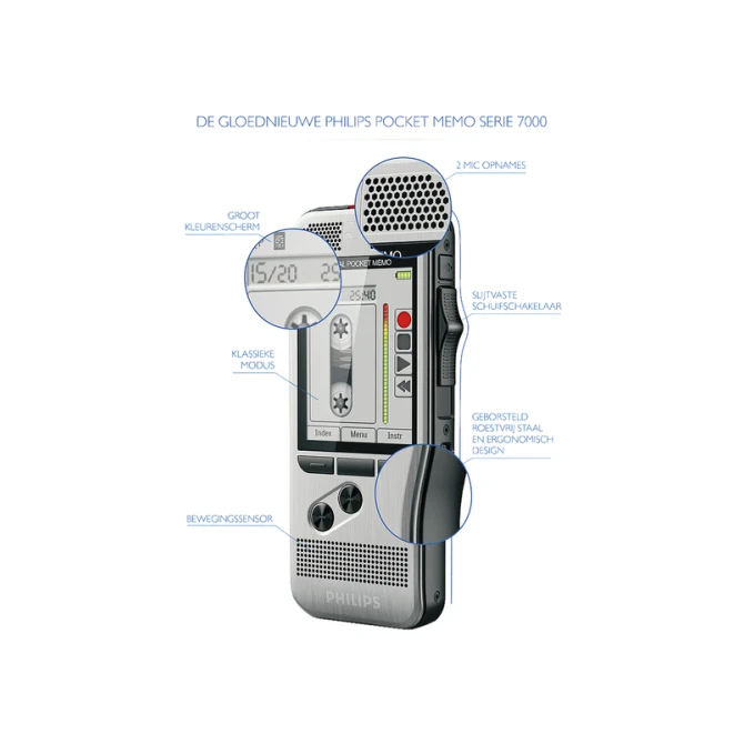Dicteerapparaat Philips PocketMemo DPM7200