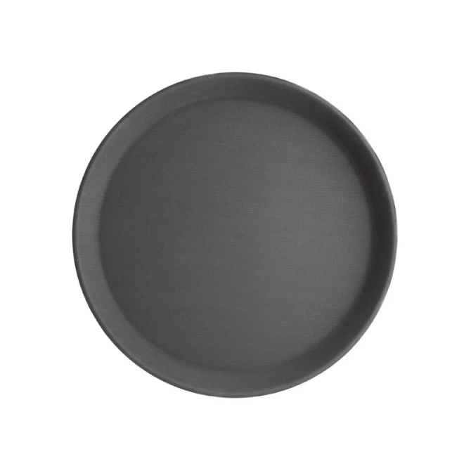 Dienblad Olympia Kristallon antislip rond Ø35.6cm PP zwart