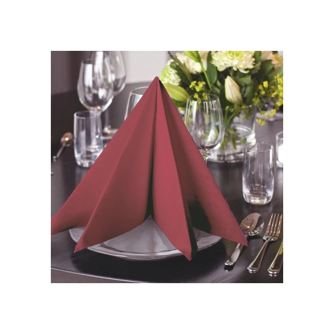 Dinerservet Tork Linstyle Premium 1/4 vouw 1-laags 390x390mm 50 vel bordeaux 478885